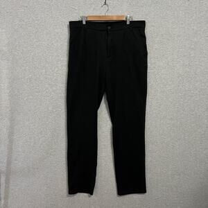 Betabrand Dress Yoga‎ Pants Mens 34 Long Charcoal Stretch Tech Casual Trouser